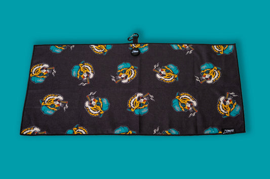 No Bogey Club Magnetic Microfiber Golf Towel – Tiger Edition