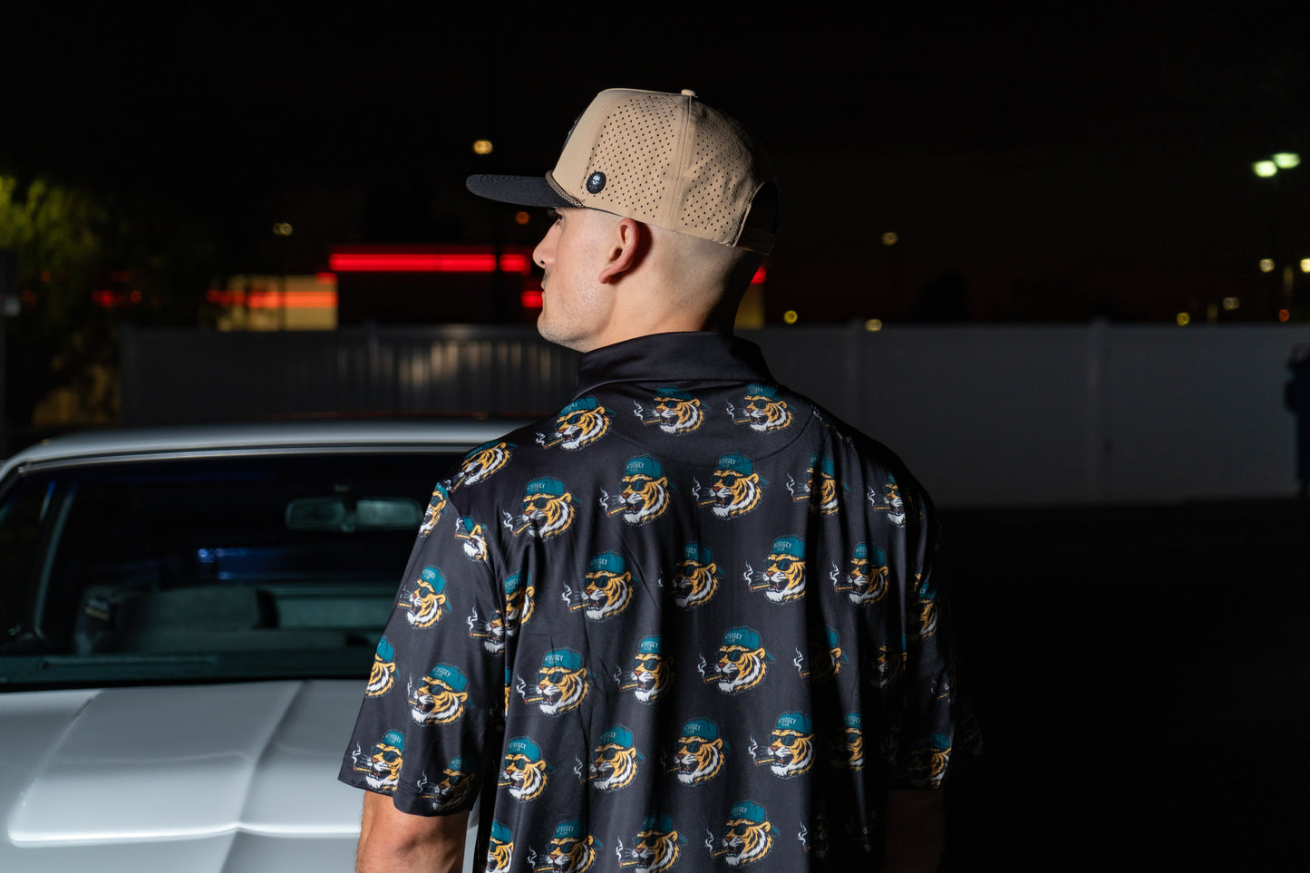 No Bogey Club Performance Golf Hat – Tan & Black