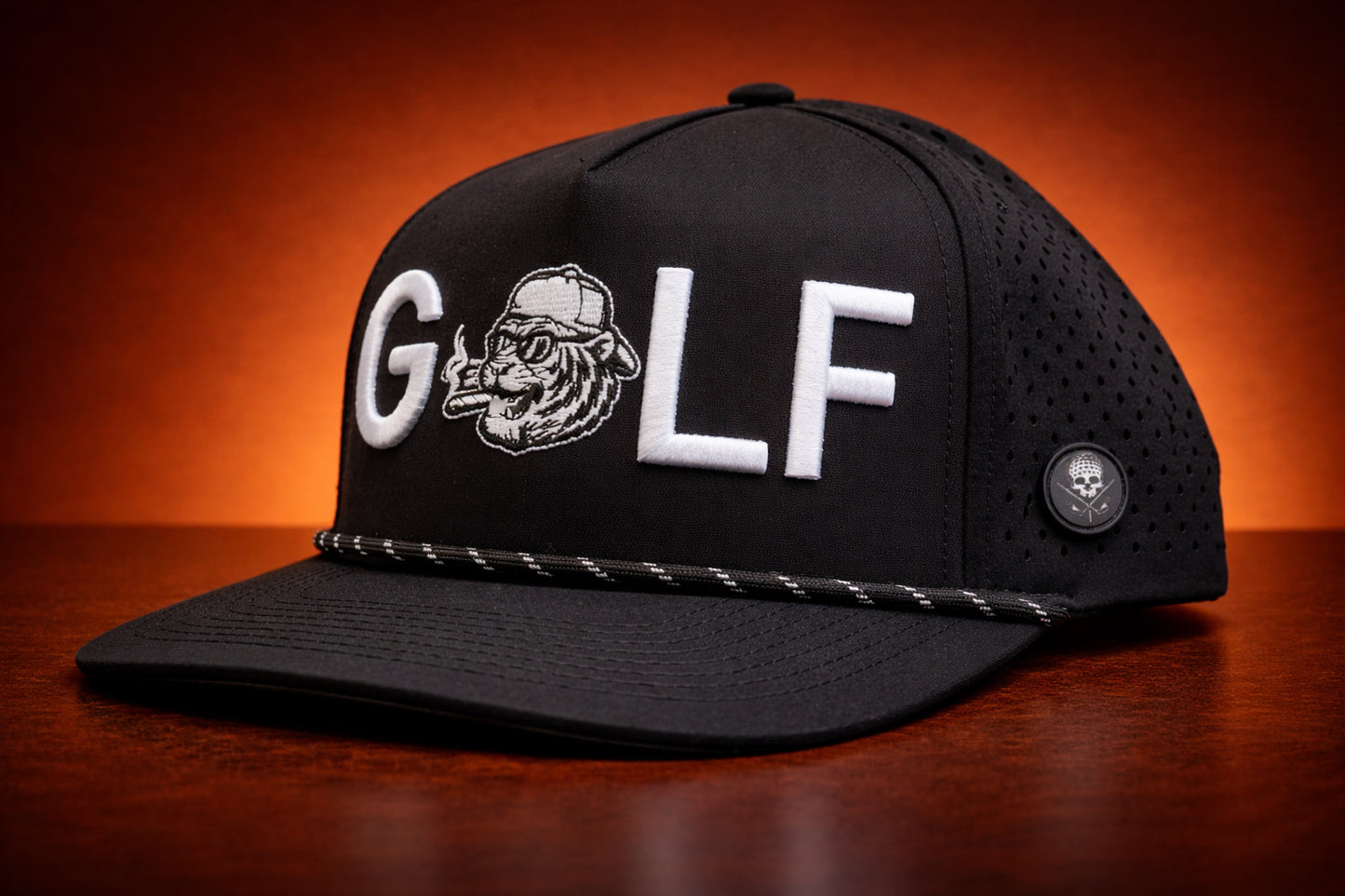 No Bogey Club "GOLF" Smoking Tiger Performance Snapback