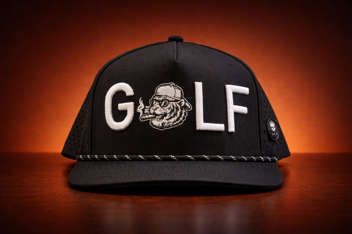 No Bogey Club "GOLF" Smoking Tiger Performance Snapback